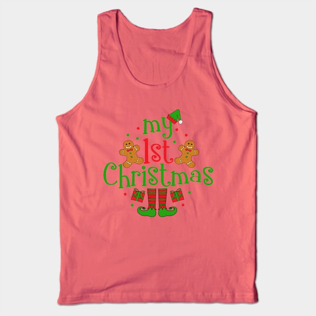 My First Christmas Baby Elf Tank Top by HotHibiscus